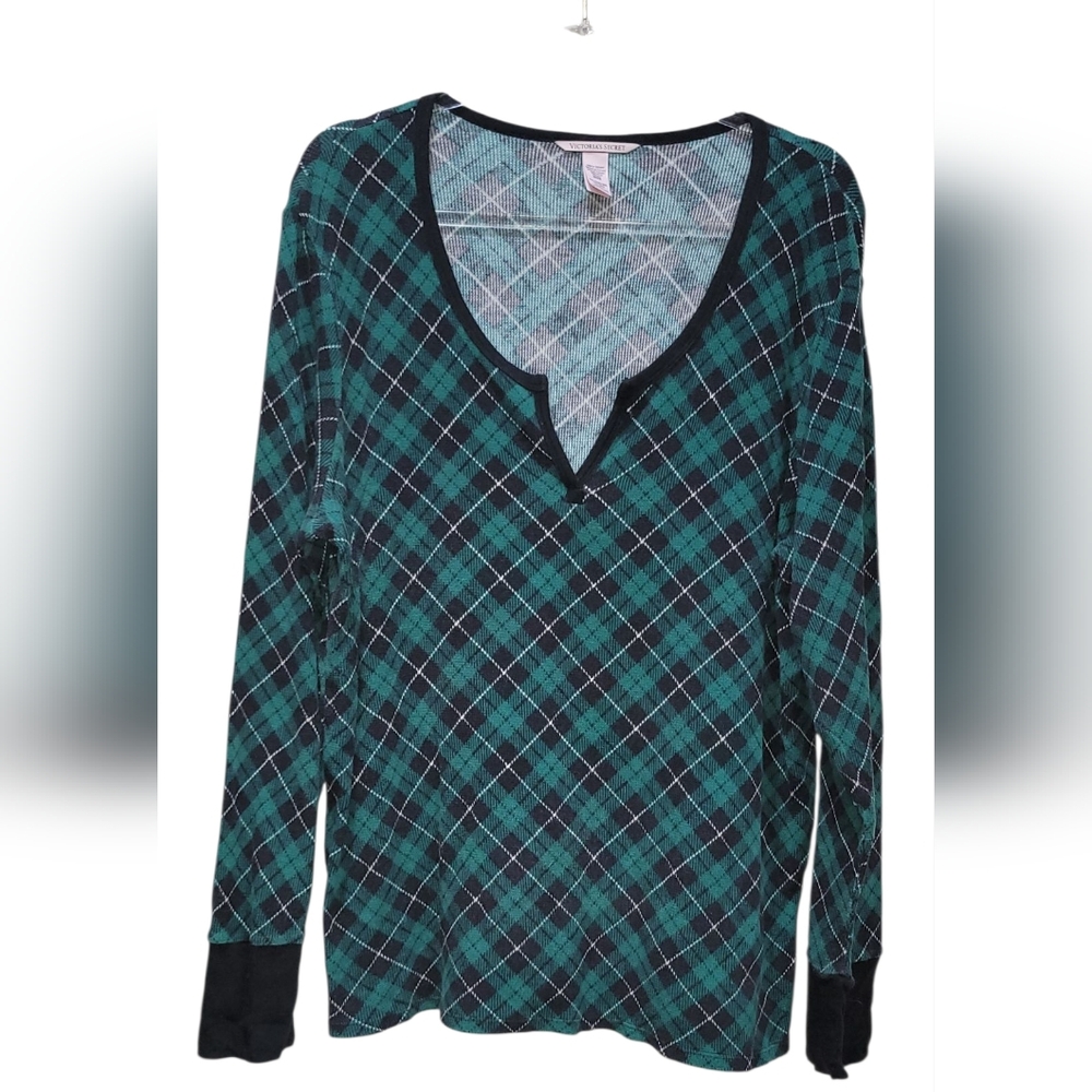 XL OR XXL VICTORIA'S SECRET Plaid PJ Thermal Pajama Coordinated Set - Picture 6 of 9